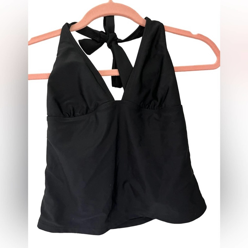 Catalina Black Halter Tankini Top | Size XS